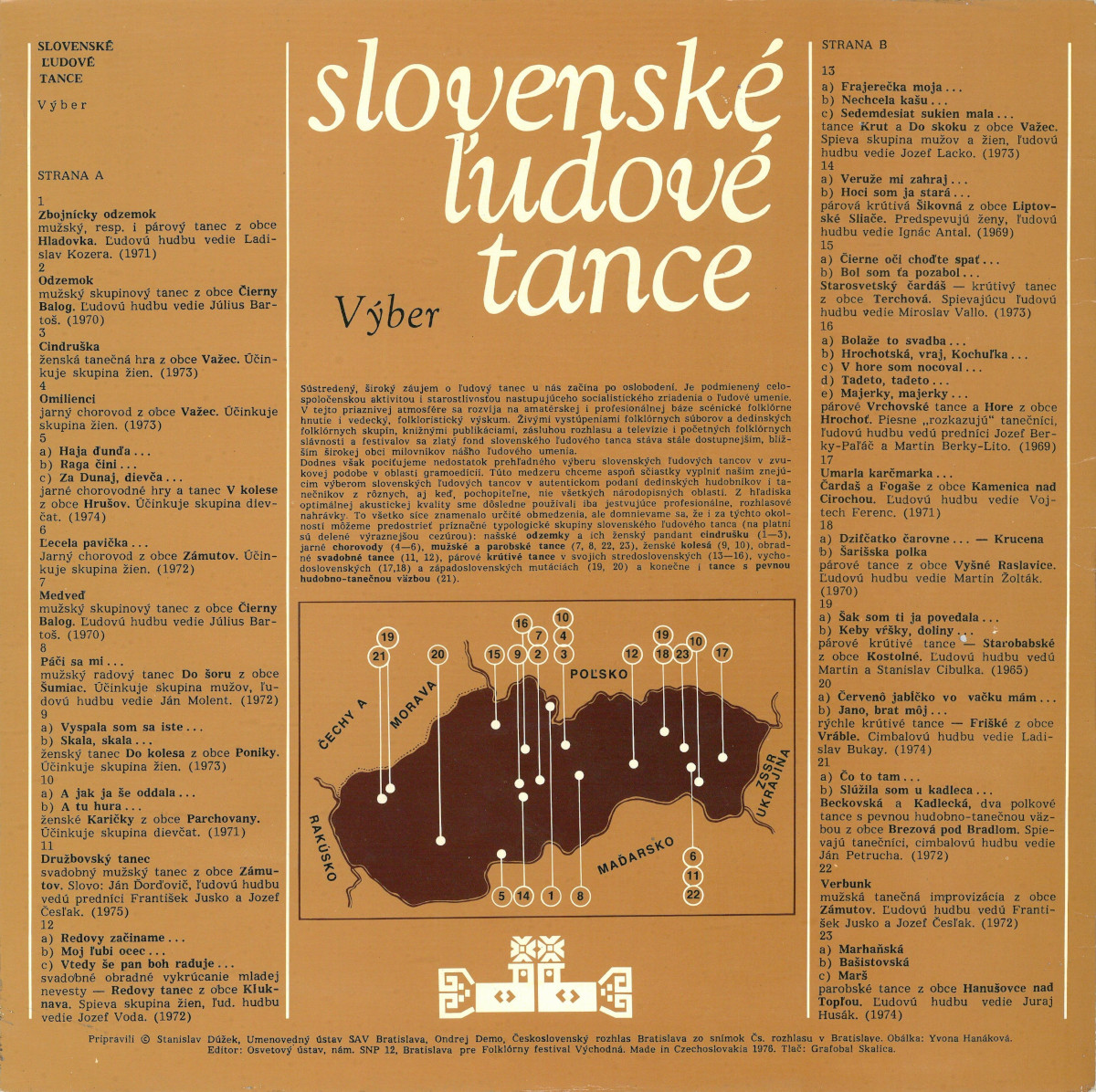 Slovenské ľudové tance, Výber, obálka 2