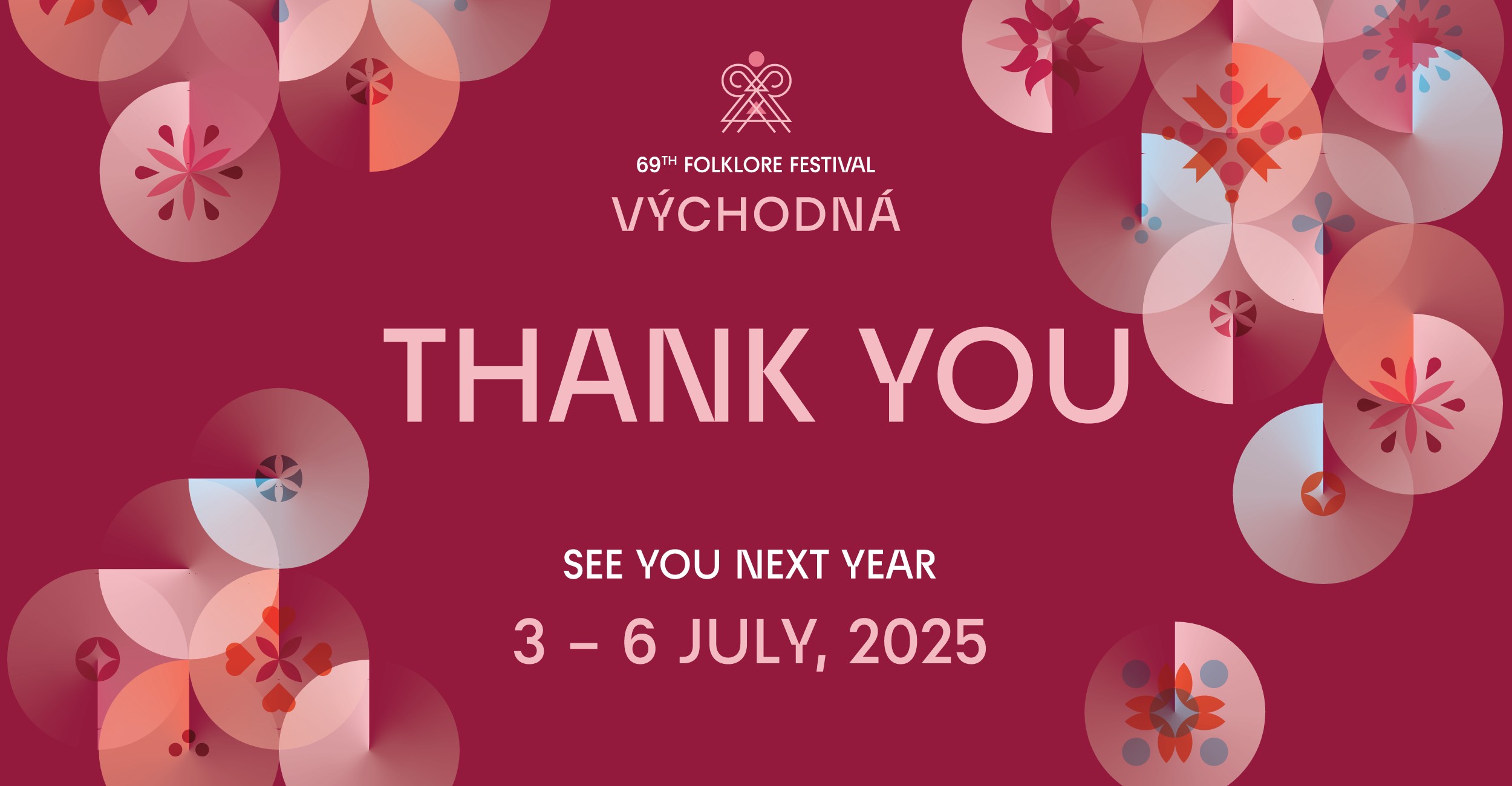 70th Folklore Festival Východná we will celebrate together 3 – 6 July, 2025