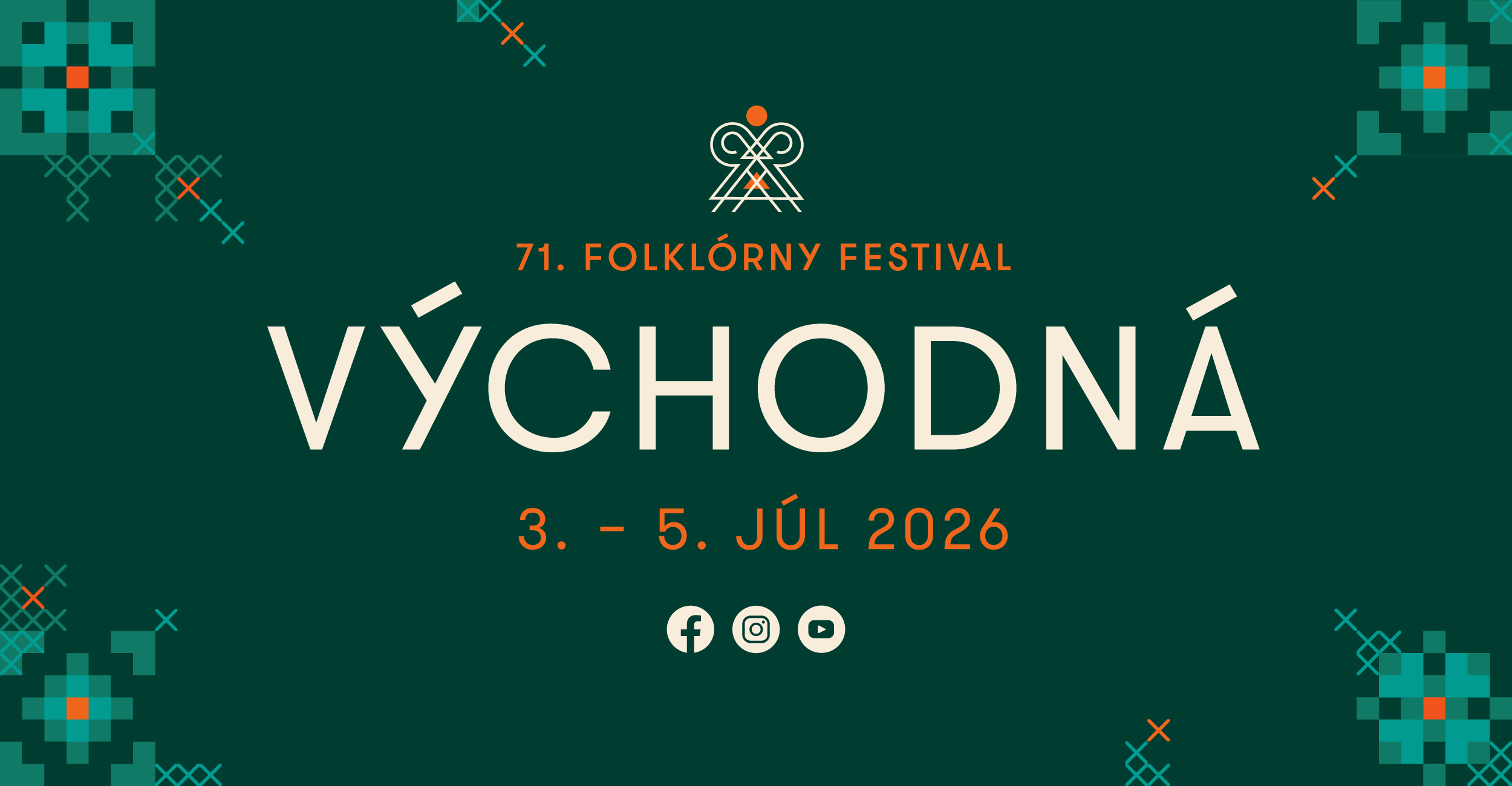71. Folklórny festival Východná, 3. - 5. 7. 2026